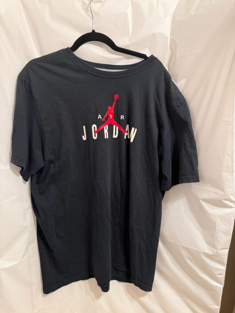 Nike Air Jordan Jumpman Logo Black Graphic Print Short Sleeve T-Shirt Mens XXL